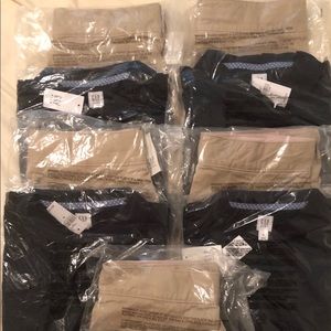 5 s 14R gap twill skorts, 5 s XL ss navy shirts